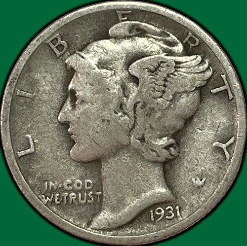 1931-D Mercury Dime Very Fine VF Coin #36874