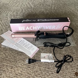 BEACHWAVER Co. B1 Rotating Curling Iron Midnight Rose Even Heat Distribution 1"