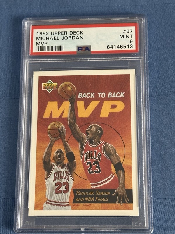 🔥1992 Upper Deck MVP Michael Jordan PSA 9🔥