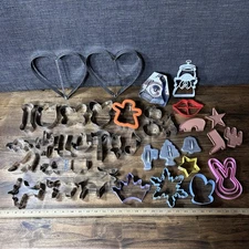 Large Group Of 39 Christmas Cookie Cutters