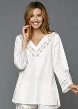 100% Cotton Hoodie, White beach coverup, casual top, NWT, 25022MILK, (XXL)