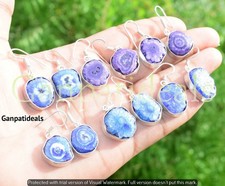 Quartz Druzy Gemstone Earrings 10pcs Wholesale Lot 925 Silver Plated Jewelry