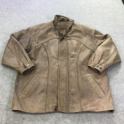 Wilsons Leather Adventure Bound Jacket Mens Medium Brown Thinsulate Motorcycle
