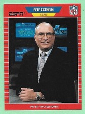 1989 Pro Set Football Pete Axthelm USPN Announcer #4👍