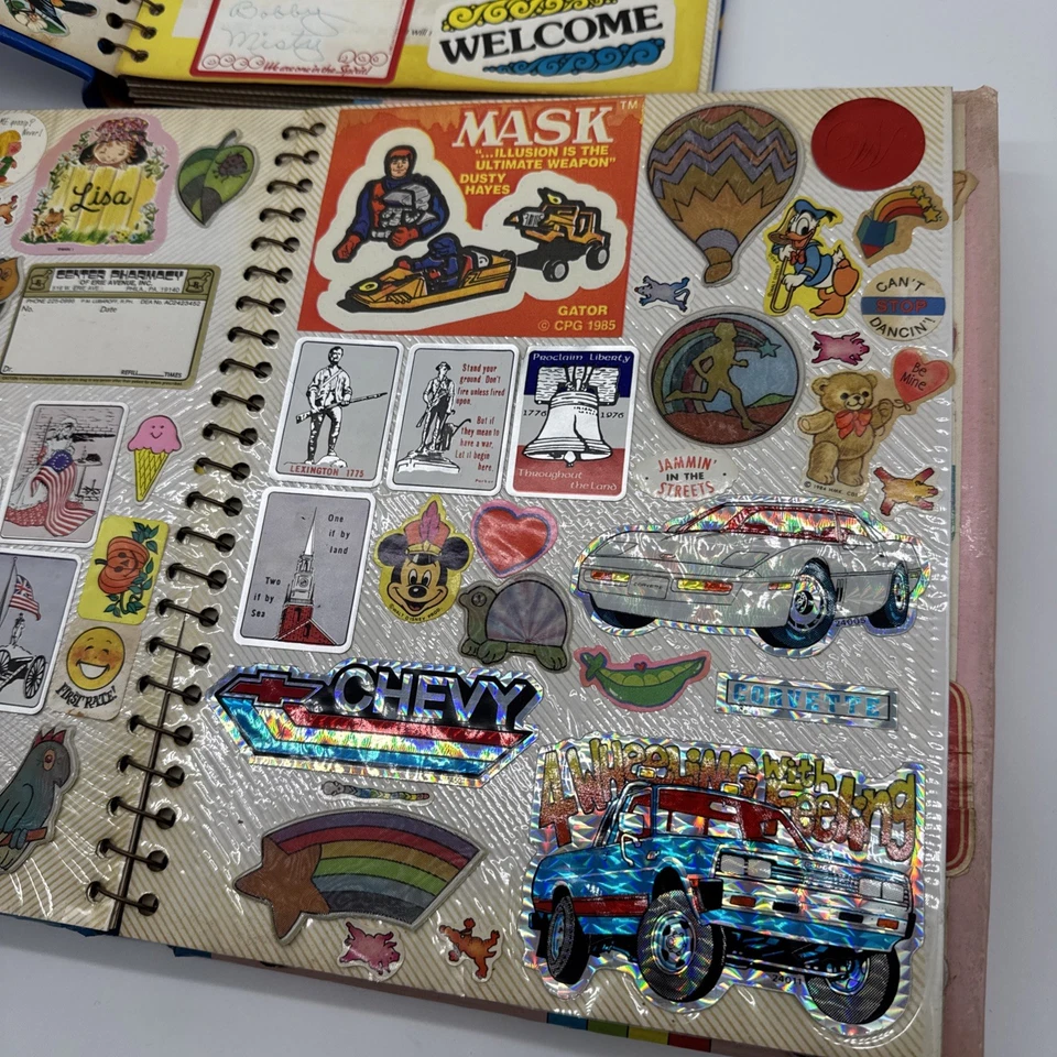 Lot Of 2 Vintage 1980s Sticker Album Books-Puffy-Scratch N Sniff- Toyota Supra - Image 4 of 4