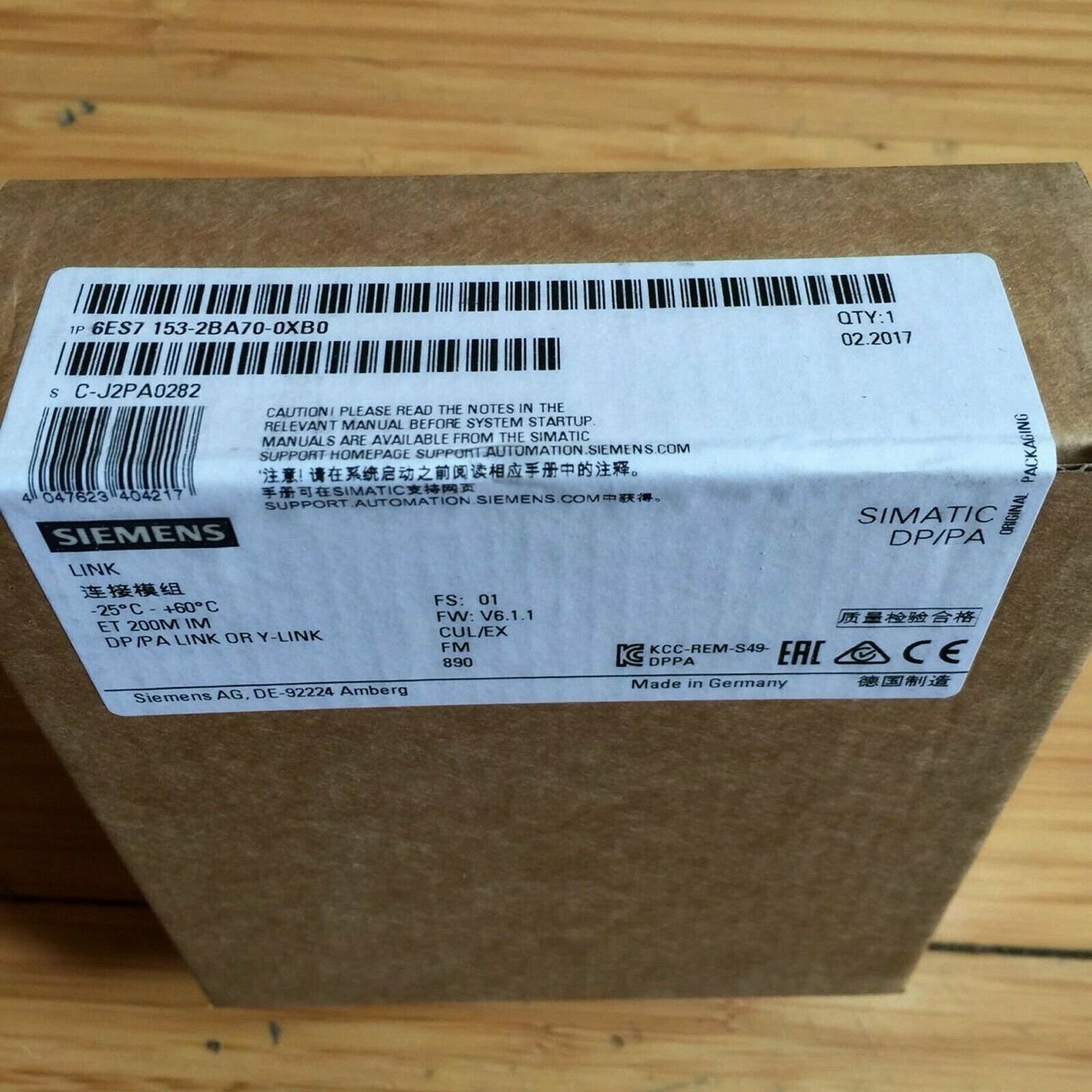 1PC New   6ES7 153-2BA70-0XB0 6ES7153-2BA70-0XB0 One Year Warranty #tr