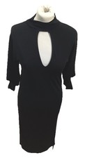 RIVER ISLAND Black Halter Neck Long Dress U.K. Small (10) CLEARANCE PRICE