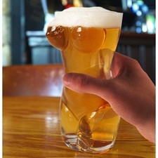 Ale Beer Pint Glass Shaped Woman Body Silhouette 1 Pint / 568ml Strong Glass