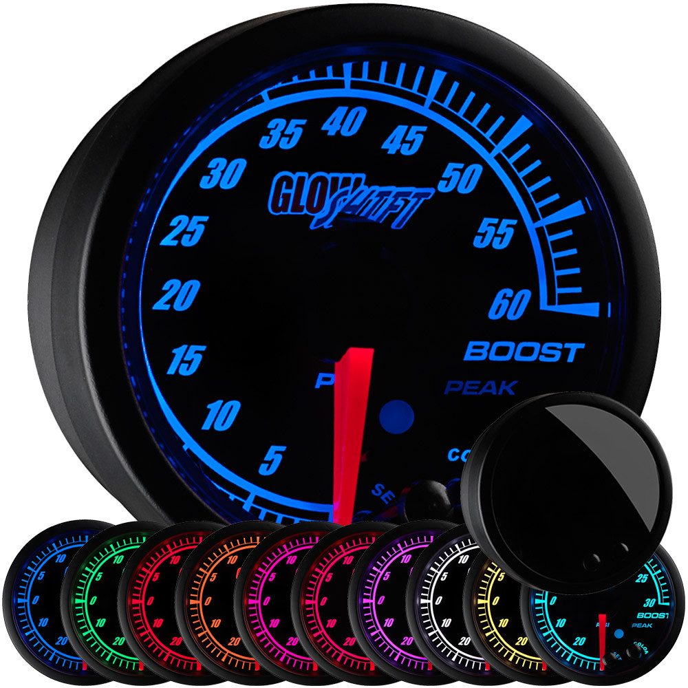 Used GlowShift 10-Color Digital 60 PSI Boost Gauge Kit – V2 (GSO-TCD01_60)