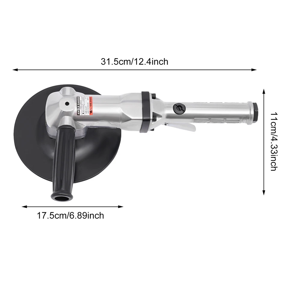 Lijadora angular neumática de 7 pulgadas máquina pulidora de piedras de piso de ángulo de aire amoladora Foto 3 de 4