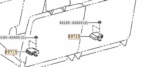 TOYOTA Genuino Ordenador Control de Asiento Plegable 89715-60031 Para URJ50 GX460 Nuevo - Imagen 3 de 3