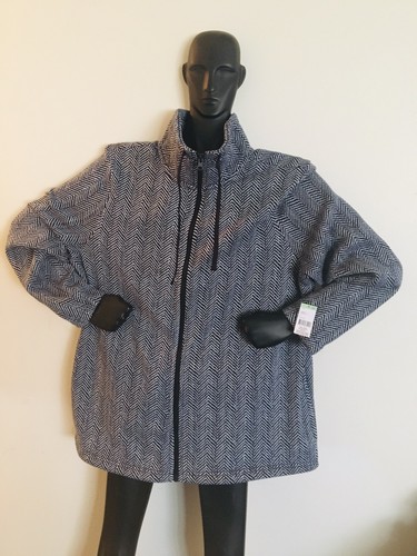 Laura Scott Chevron Fleece Jacket 
