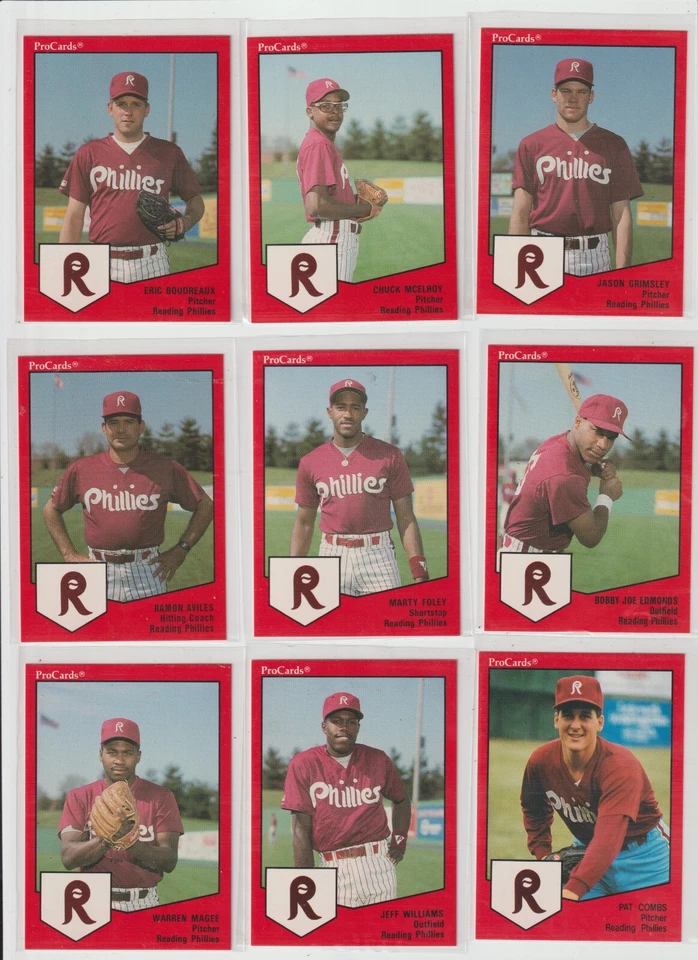 1989 年阅读费城小联盟 27 张卡职业卡团队套装完整近乎完好 — 第 3/3 张图片