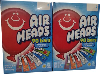 Airheads Fruity Candy 180 ct Variety Pack 2 Sealed Display Boxes Fast ship