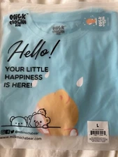 Milk Mocha Bear Blue Tshirt Large