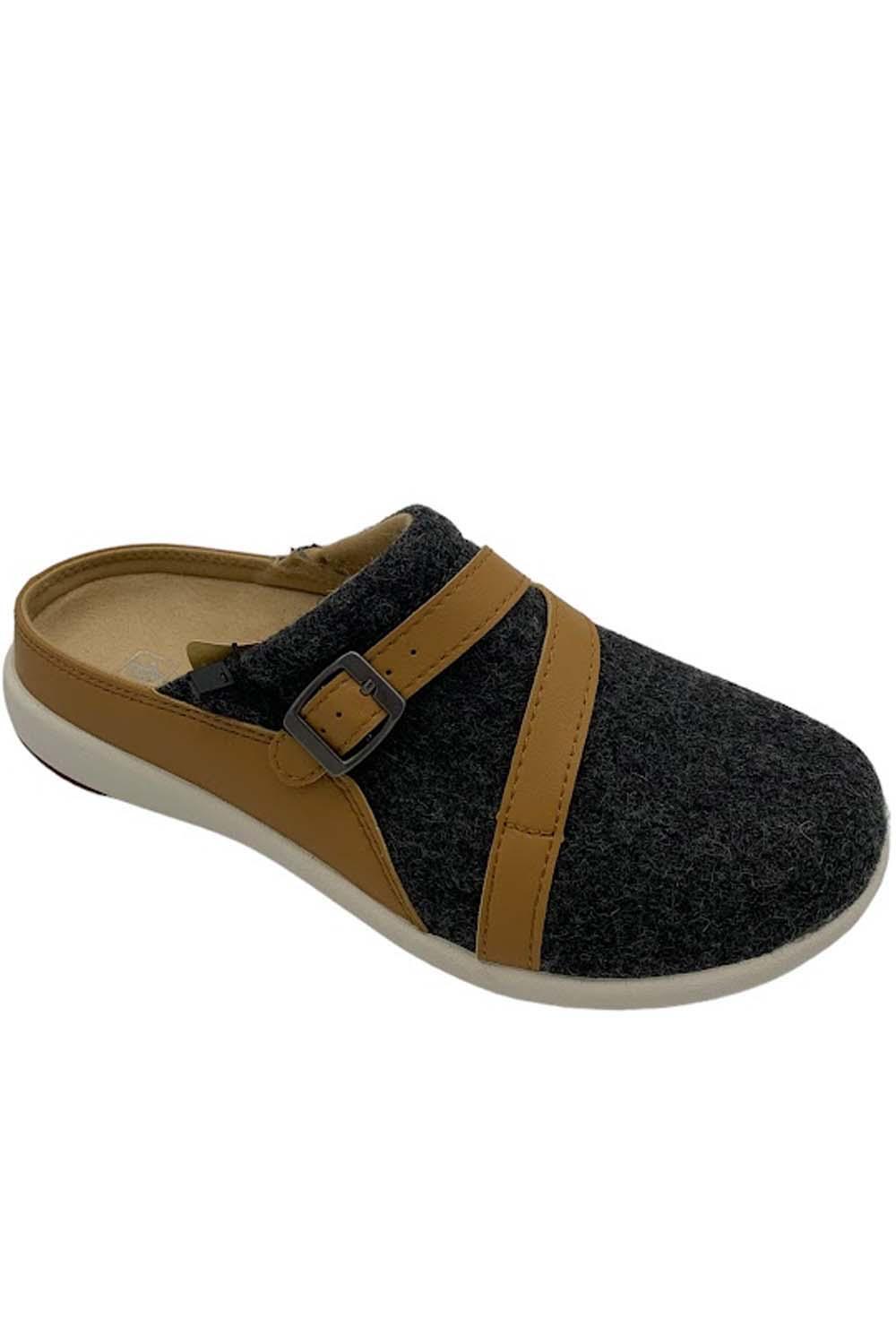 Ортопедические шерстяные слипоны Spenco Ashton Charcoal/Коричневый