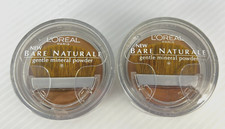 (2) L'OREAL BARE NATURALE Gentle Mineral Powder #420 SUN BEIGE *RARE MADE IN USA