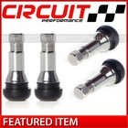 4 Circuit Racing TR413 Short Chrome Sleeve Snap-In Valve Stems Fits Ford Chevy