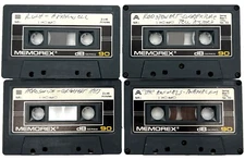 MEMOREX DB SERIES 90 TAPE LOT OF 4 VINTAGE AUDIO CASSETTES
