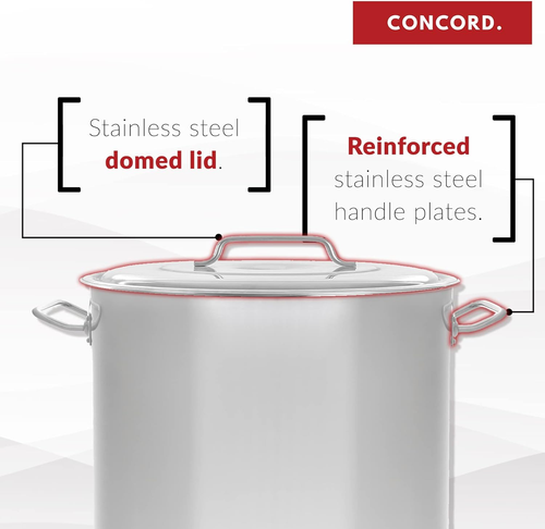 Stainless Steel Stock Pot W/Steamer Basket. Cookware Great for Boiling and Steam - Picture 8 of 8