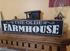 The Olde Farmhouse Rustic Primitive Distressed Sign Country Home Décor 16 in