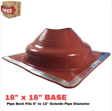 Silicone Metal Roof Insulated Pipe Flashing Square Base for Wood Stove Fireplace