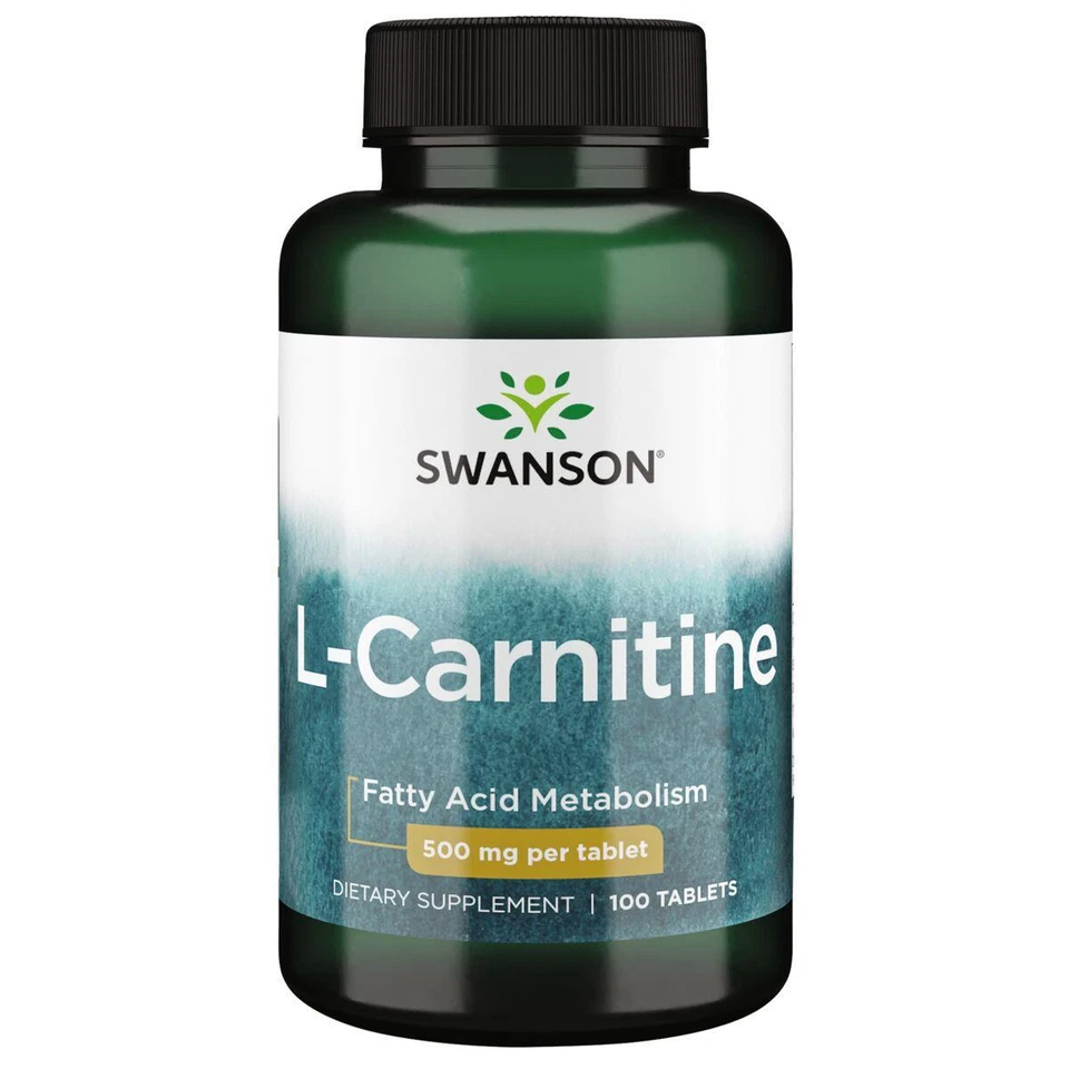 Swanson L-Carnitine 500mg 100 Tablets, Brain Health, Aids Energy Production