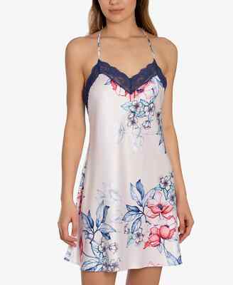 Linea Donatella Corinne Floral-Print Chemise Nightgown Bisque Size M