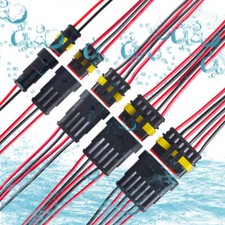2/3/4/5/6-Pin Way Car Waterproof Male Female 18AWG Wire Cable Connector Plug Kit