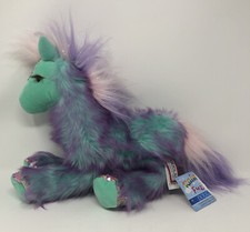 Peluche raro "Veda" el unicornio con pestañas de Douglas Cuddle Toys 15" arco iris