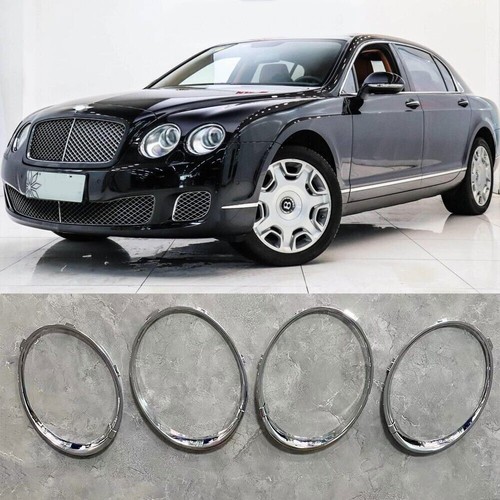 4pcs For Bentley Flying Spur 2009-2012 Headlight Trims Lights Rims Chrome Ring - Picture 1 of 8