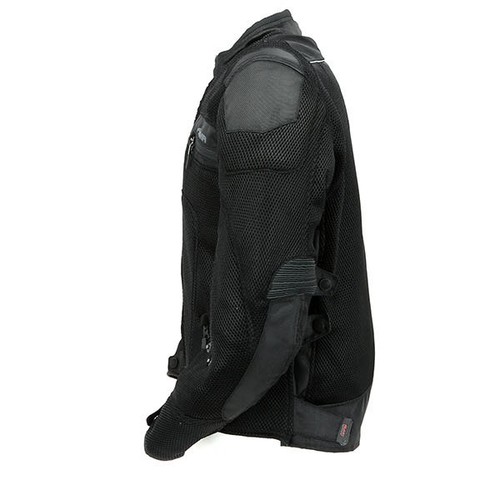 ARMR MOTO AZAI TEXTILE CE ARMOURED WATERPROOF MESH MOTORCYCLE JACKET BLACK SMALL - Picture 6 of 11