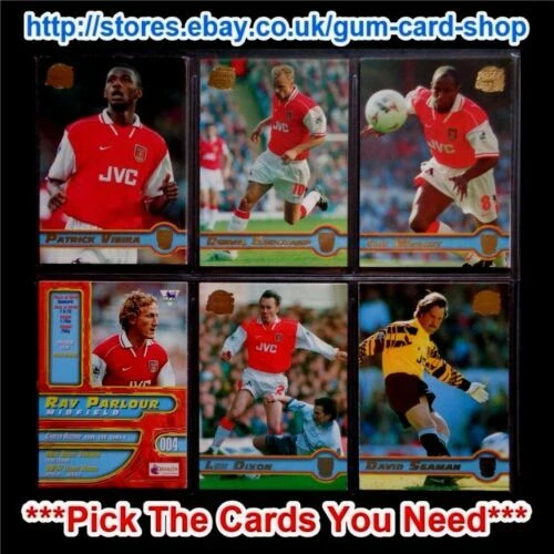 Album Autocollants Vintage Arsenal Football Club 1997/98 – Édition Spéciale Complète + Cartes De Base