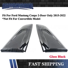 For Ford Mustang 15-2023 Side Quarter Window Louvers  Trim Rear Sun Shade Cover