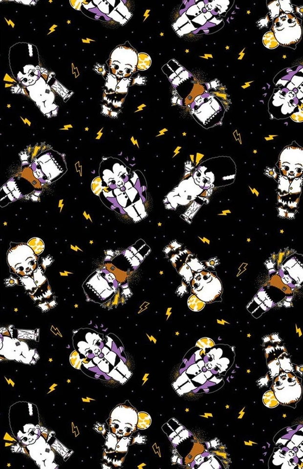 4702 Kewpie Monstruos Novia Frankenstein Drácula Momia Sourpuss Cortina de Ducha Foto 2 de 4