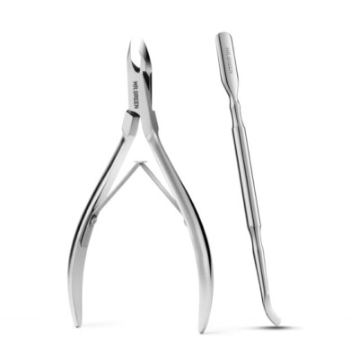 MR GREEN Cuticle Nipper Scissor Pusher Nail Pedicure Manicure German Stainless