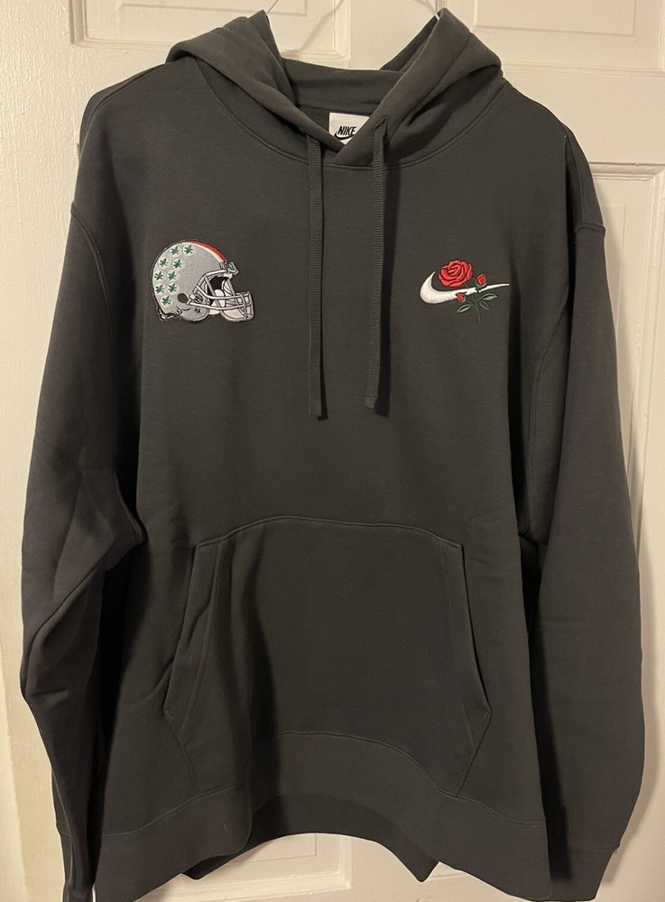 Rare Ohio Nike Club Fleece Hoodie XL Rose Bowl Edition Ready to Ship
