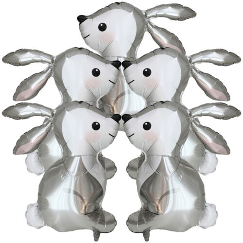 5Pcs Rabbit Balloons Foil Balloons Easter Rabbit Decoration Animal Balloons - Picture 3 of 11
