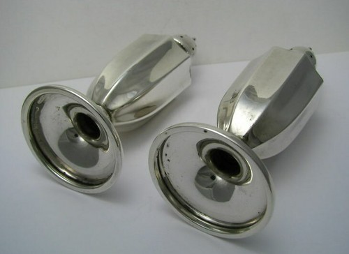 MUECK-CAREY STERLING SILVER SALT & PEPPER SHAKERS by Mueck-Carey NY c1940 NoMono - Picture 4 of 12