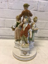 Antique German KPM Porcelain Figurine Figural Group Children w/ Flowers & Tools