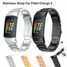 Metal Stainless Steel Watch Band Strap Bracelet For Fitbit Charge 6 Tracker