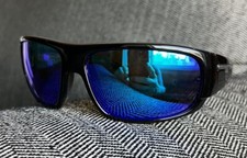 Smith TERRACE Polarized Sunglasses Black Frame/Blue inside frame/Blue Mirror NEW