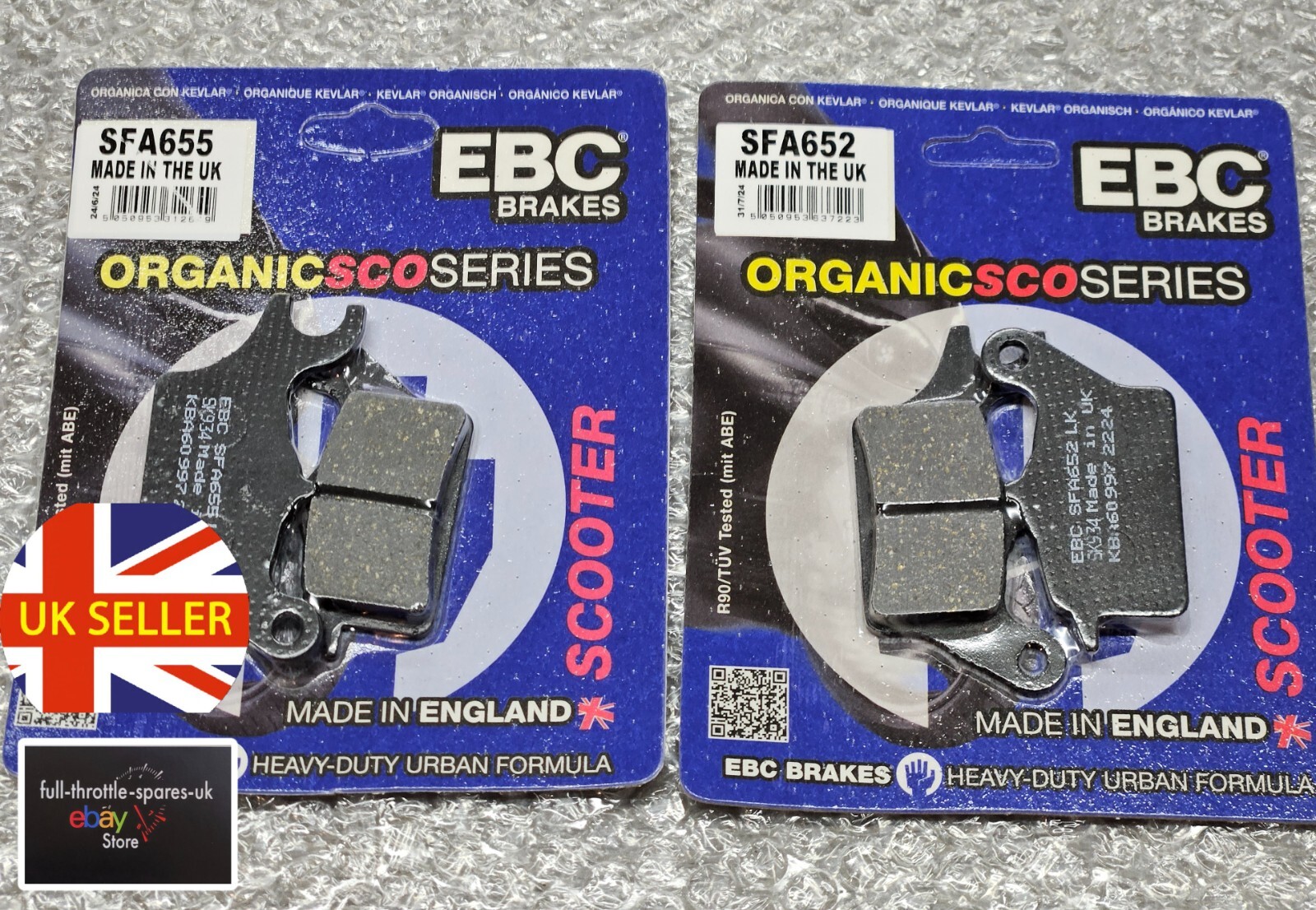 fits: YAMAHA MW 125 A TRICITY 2014-2016 NEW EBC FRONT BRAKE DISC PADS PAIR FRONT