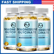 3Pack Magnesium Glycinate High Absorption,Improved Sleep,Stress & Anxiety Relief