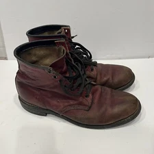 Men’s Original Chippewa 1901M25 Plain Toe Size 13D Service Boots Cordovan USA Wr