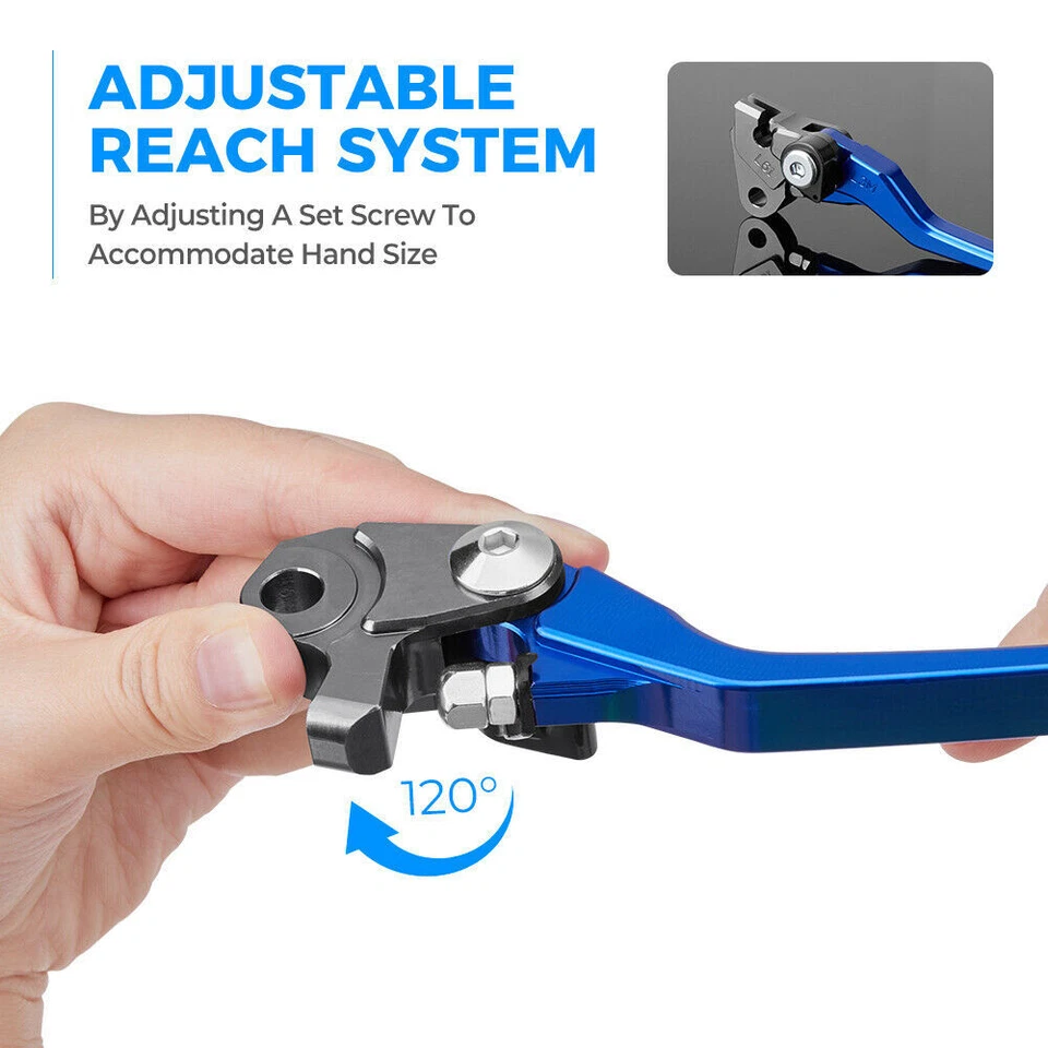 For Yamaha YZ250F 2001-2006 CNC Brake And Clutch Levers Pivot Dirt Bike Blue - Изображение 4 из 4