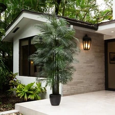 10’ UV Resistant Artificial Areca Palm Tree (Indoor/Outdoor). Retail $419