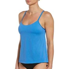 NIKE SWIM WOMENS LAYERED TANKINI PACIFIC BLUE SIZE MEDIUM 64
