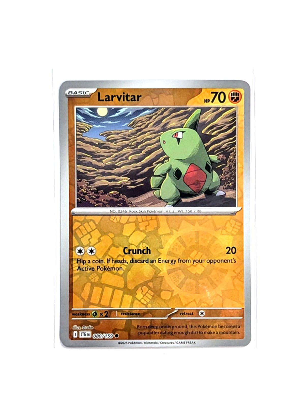 Larvitar 80/159 Common Reverse Holo Journey Together POKEMON TCG JTG ENGLISH