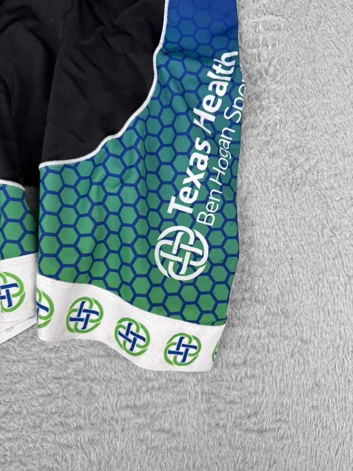 Pantalones Cortos de Ciclismo Zoot Mujer Medianos Azul Verde Texas Health Acolchados Mezcla de Nylon Foto 2 de 4